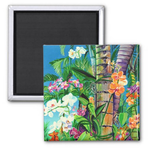 Hawaii Tropical Orchids Magnet