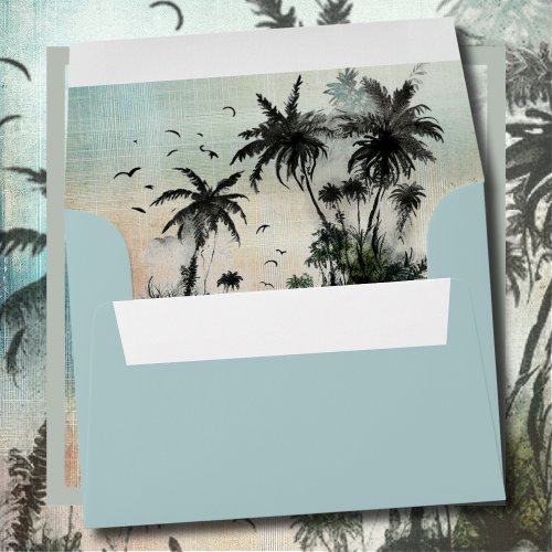 Hawaii Tropical Palm Tree Island Envelope