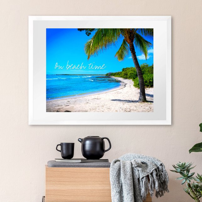 Hawaii Tropical Palm Tree Sand Photo On Beach Time Poster (Creator Uploaded)