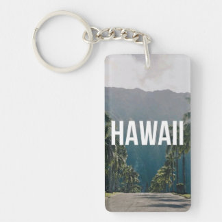 Hawaii Tropical Palm Trees Aesthetic Keychain
