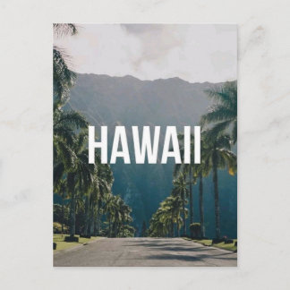Hawaii Tropical Palm Trees Aesthetic Postcard