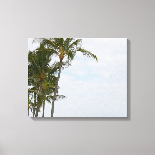 Hawaii Tropical Palm Trees at Poipu Canvas Print