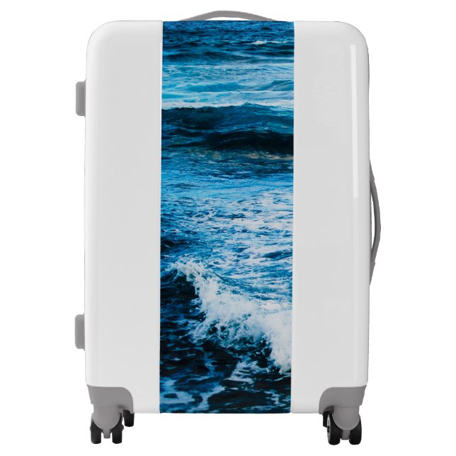Hawaii tropical turquoise ocean waves photo bold luggage (Front)