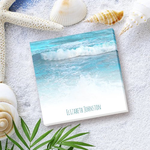 Hawaii tropical turquoise ocean waves photo custom post_it notes