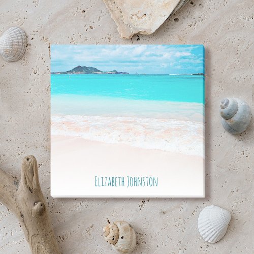 Hawaii turquoise ocean tropical beach photo custom post_it notes