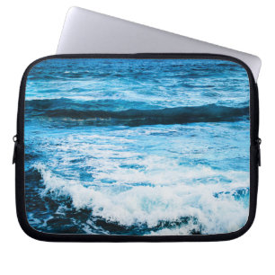 Hawaii turquoise ocean waves photo tropical modern laptop sleeve