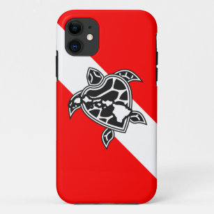 Hawaii Turtle Dive Flag iPhone 11 Case