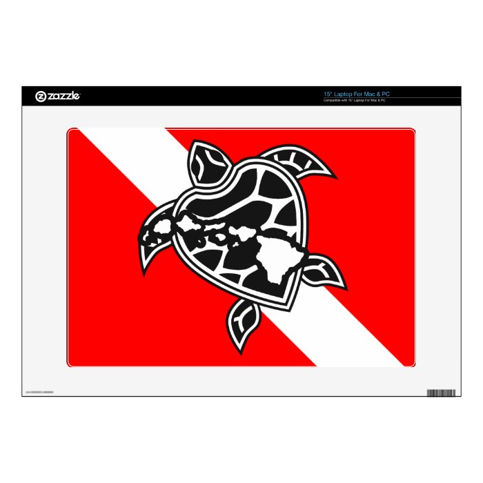 Hawaii Turtle Dive Flag Decals For Laptops