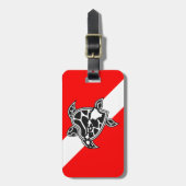 Hawaii Turtle Dive Flag Luggage Tag (Front Vertical)