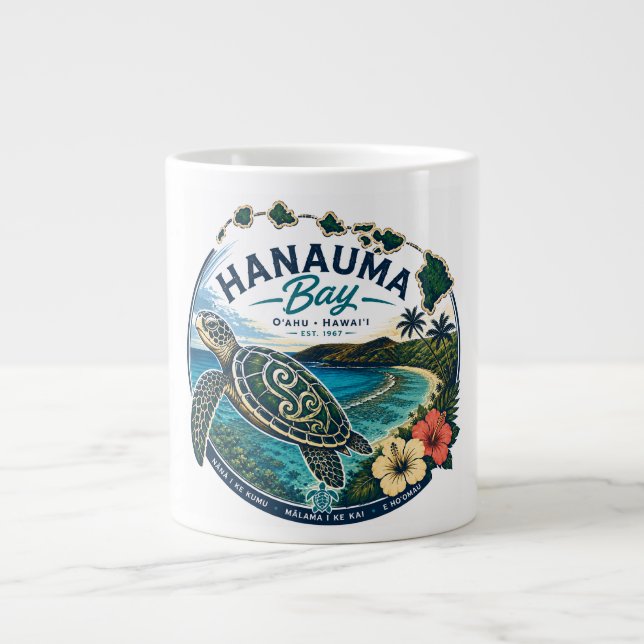 Hawaii Turtle Giant Coffee Mug (Front)