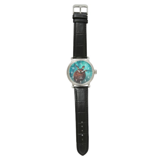 Hawaii Turtle Honu Monogram Numbers Watch | Zazzle