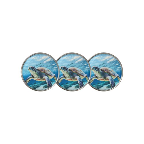 Hawaii Turtle Honu Photo  Golf Ball Marker