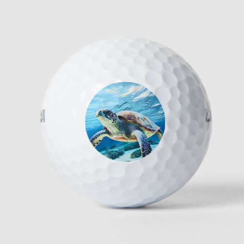 Hawaii Turtle Honu Photo  Golf Balls