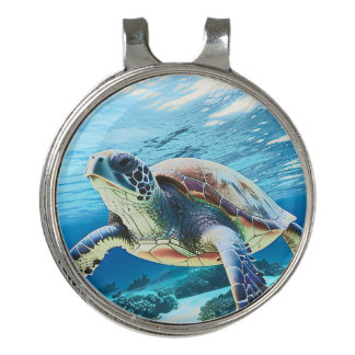 Hawaii Turtle Honu Photo Golf Hat Clip