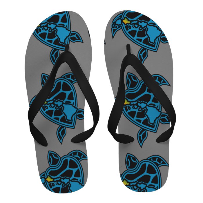 Hawaii Turtle Island Slippers Flip Flops