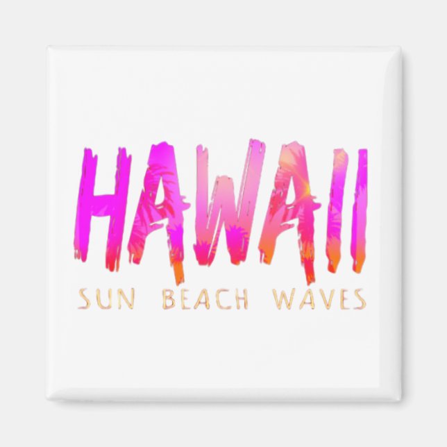 Hawaii Typography Magnet (Front)