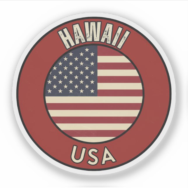 Hawaii United States of America Sticker (Front)