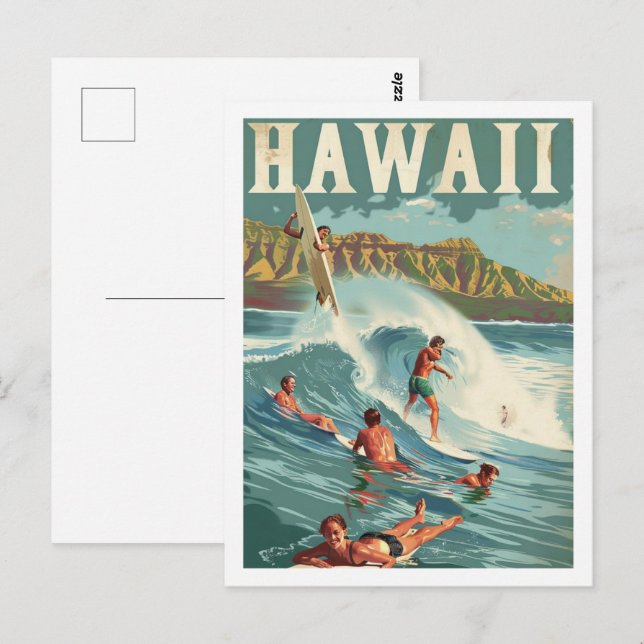 Hawaii USA America Vintage Famous Travel Place Postcard (Front/Back)