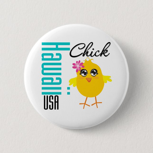Hawaii USA Chick Button (Front)