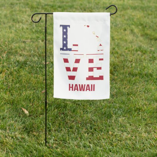 Hawaii USA State Love Garden Flag