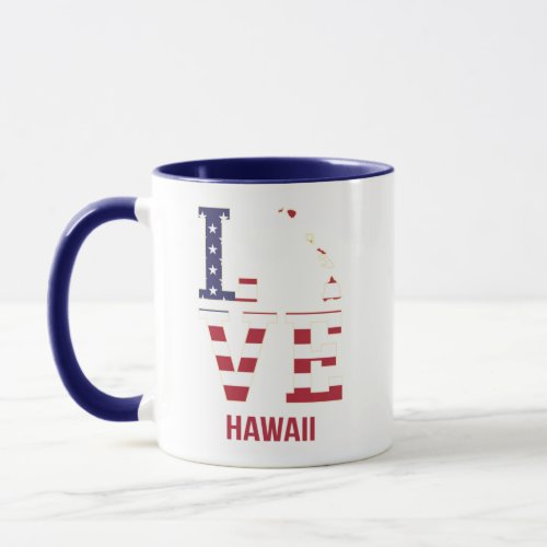 Hawaii USA State Love Mug