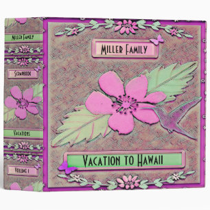 Hawaii Vacation Scrapbook 3 Ring Binder
