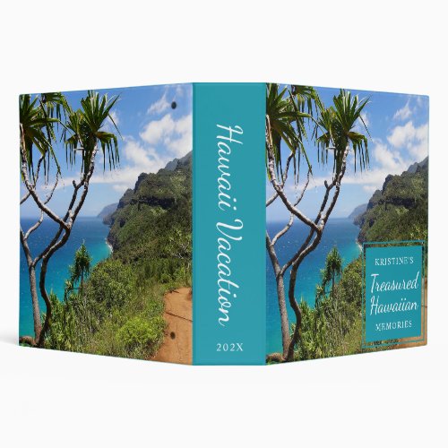 Hawaii Vacation Treasured Memories Scrapbook 3 Ring Binder