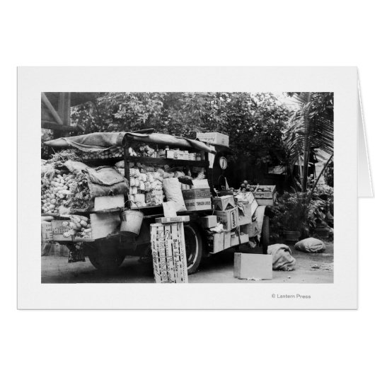 Hawaii - View of a Native Vegetable Wagon Cards (Front Horizontal)