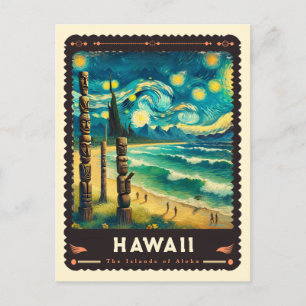 Hawaii   Vincent Van Gogh Inspired Postcard