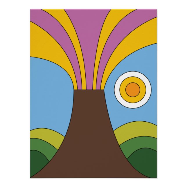 Hawaii Vintage 1960s style travel poster (Front)