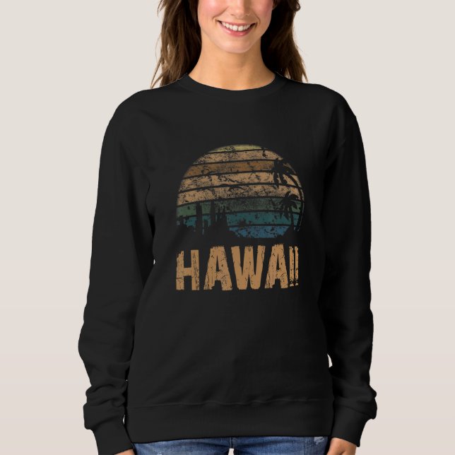 Hawaii Vintage Sunset Distressed Sweatshirt (Front)