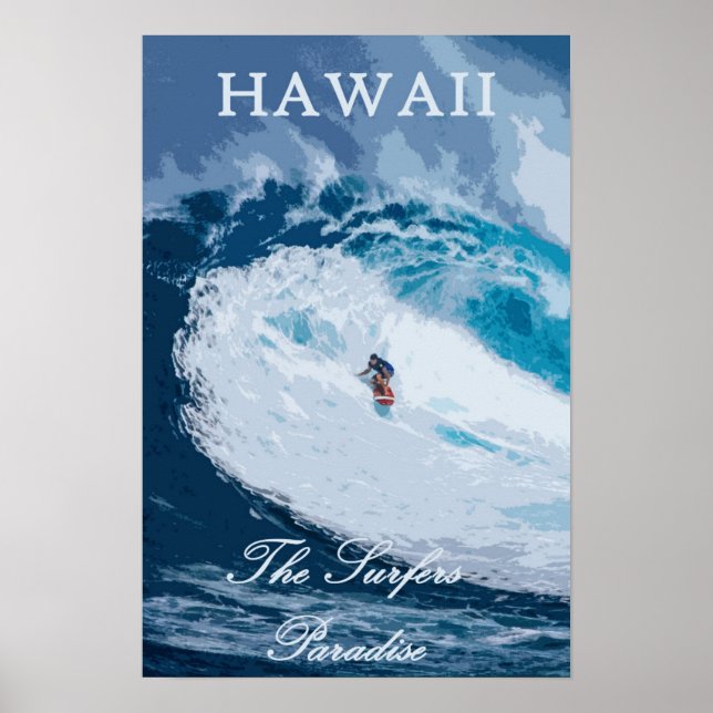 Hawaii Vintage Surfer Poster (Front)