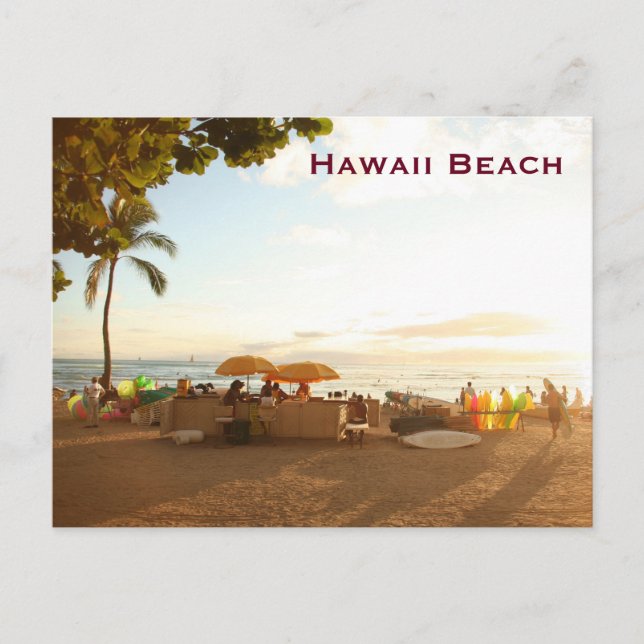 Hawaii Vintage Tourism Travel Add Postcard (Front)