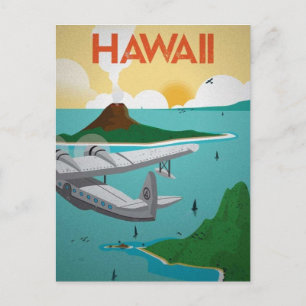 Hawaii  vintage travel postcard