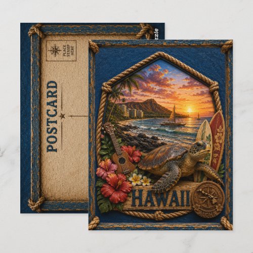 Hawaii Vintage Travel Postcard