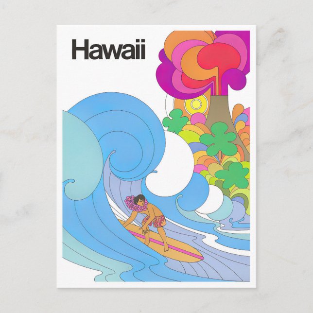Hawaii vintage travel postcard (Front)