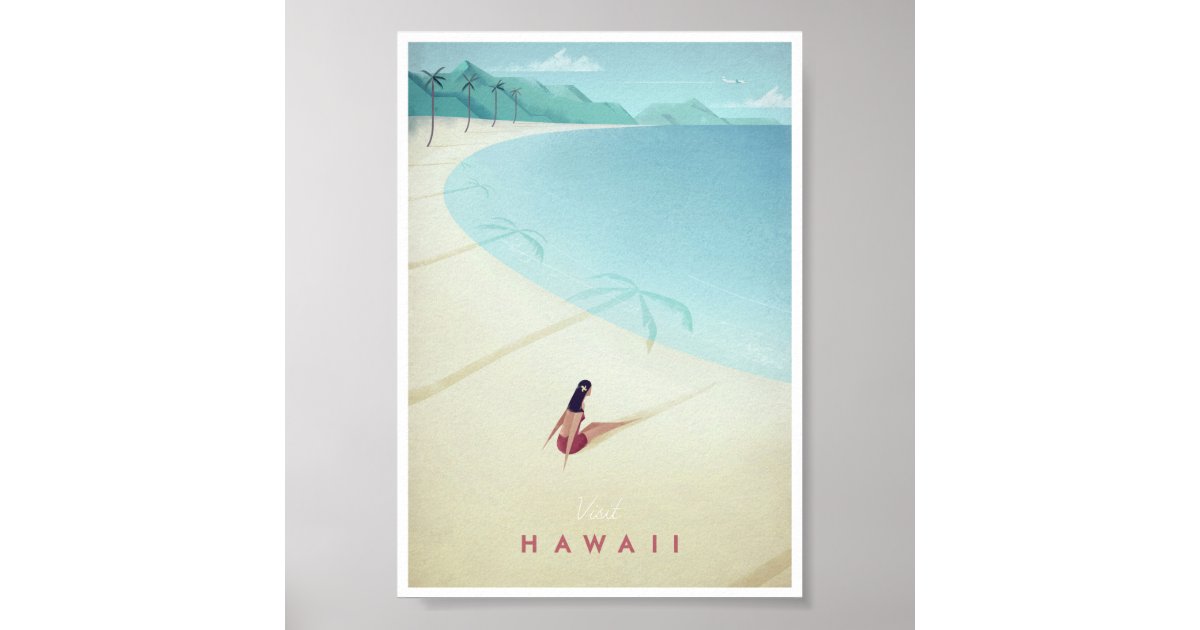Hawaii Vintage Travel Poster Zazzle Com