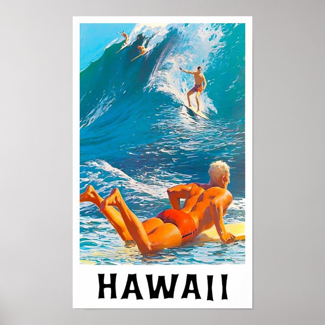 Hawaii vintage travel poster (Front)