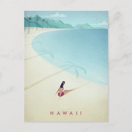 Hawaii Vintage Travel Poster _ Art Postcard