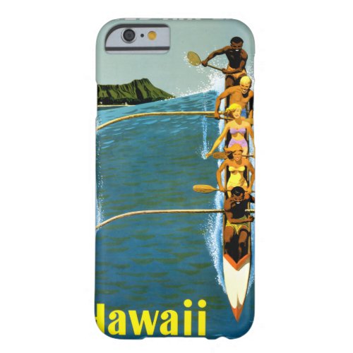 Hawaii Vintage Travel Poster Restored Barely There iPhone 6 Case