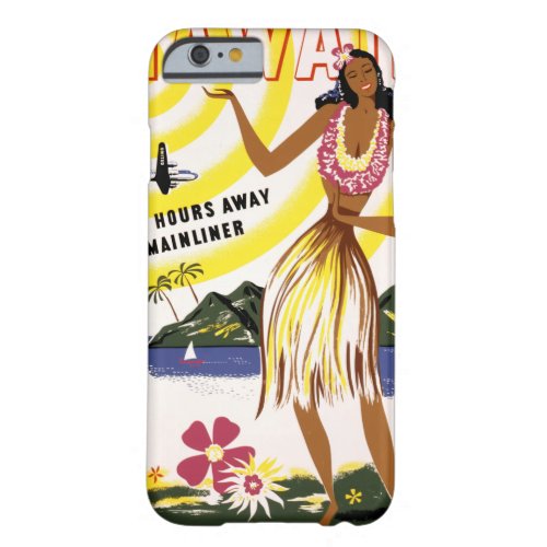 Hawaii Vintage Travel Poster Restored Barely There iPhone 6 Case