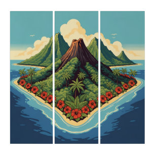 Hawaii Volcanic Island Triptych