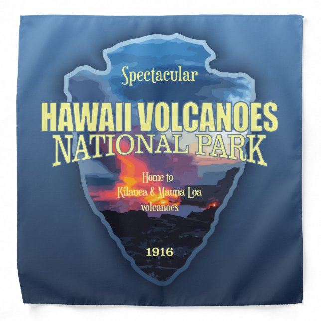 Hawaii Volcanoes (arrowhead) Bandana (Front)