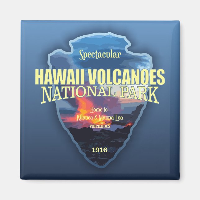 Hawaii Volcanoes (arrowhead) Magnet (Front)