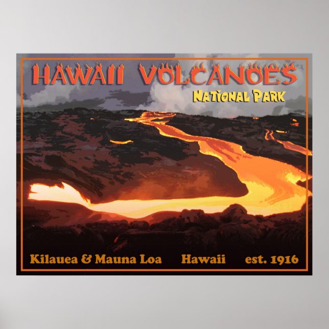 Hawaii Volcanoes Nationa Park Poster (Front)