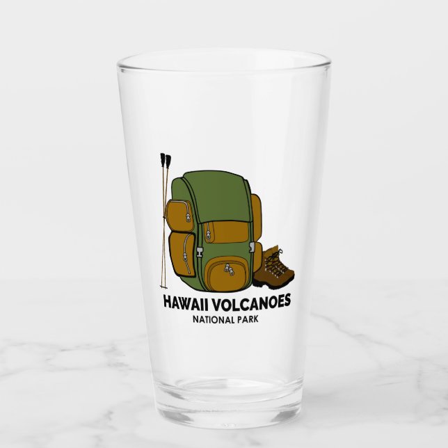 Hawaii Volcanoes National Park Backpack Glass (Front)
