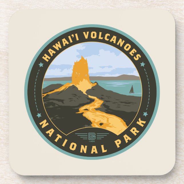 Hawaii Volcanoes National Park Beverage Coaster (Front)