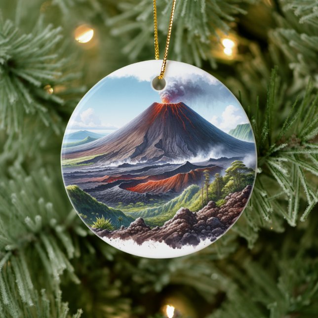 Hawaii Volcanoes National Park Ceramic Ornament (Tree)