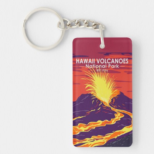 Hawaii Volcanoes National Park Double Sided Keychain