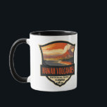 Hawaii Volcanoes National Park Illustration Travel Mug<br><div class="desc">Hawaii Volcanoes vector artwork design. The park is on Hawaii Island. At its heart are the Kīlauea and Mauna Loa active volcanoes.</div>